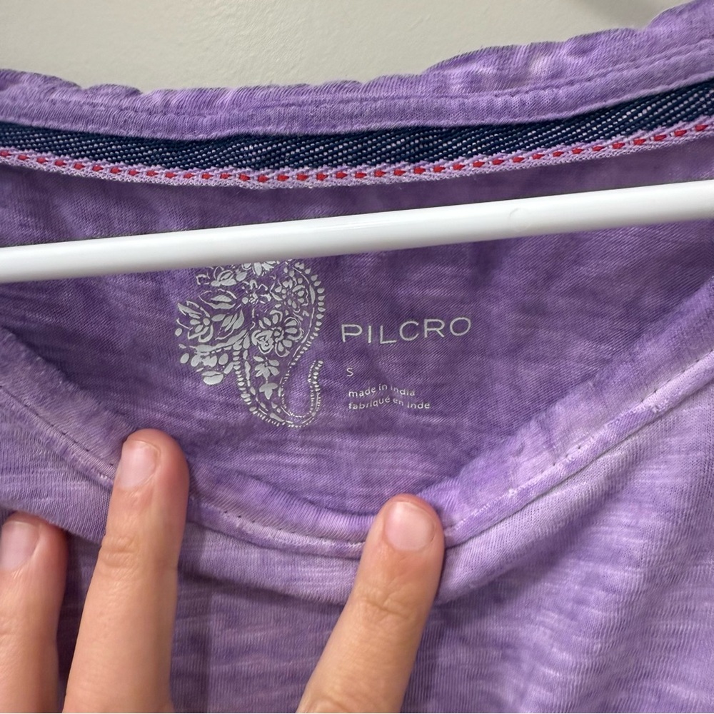 Pilcro Purple Heather Short Sleeve Tee Small Anthropologie Soft - Picture 3 of 6